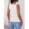imagePRETTYGARDEN Sleeveless Button Down Shirts for Women Summer 2026 Going Out Ribbed Knit Tank Tops Y2K Clothes Trendy Vest TopsWhite