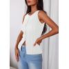 imagePRETTYGARDEN Sleeveless Button Down Shirts for Women Summer 2026 Going Out Ribbed Knit Tank Tops Y2K Clothes Trendy Vest TopsWhite