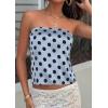 imagePRETTYGARDEN Strapless Tube Tops for Women 2026 Summer Sleeveless Backless Polka Dot Going Out Top Bandeau Cute Y2k ShirtDot Blue Black