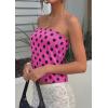 imagePRETTYGARDEN Strapless Tube Tops for Women 2026 Summer Sleeveless Backless Polka Dot Going Out Top Bandeau Cute Y2k ShirtDot Rose Red Black