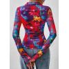 imagePRETTYGARDEN Women Button Down Floral Shirts 2026 Fall Trendy Long Sleeve V Neck Mesh Boho Blouse Spring Tops Date OutfitsFloral Navy Red