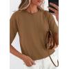 imagePRETTYGARDEN Women Spring Short Sleeve Cardigan Sweaters Button Down Knit Shirt Blouse Dressy Casual Tops 2026 Summer OutfitsDark Khaki