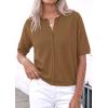 imagePRETTYGARDEN Women Spring Short Sleeve Cardigan Sweaters Button Down Knit Shirt Blouse Dressy Casual Tops 2026 Summer OutfitsDark Khaki