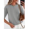imagePRETTYGARDEN Women Spring Short Sleeve Cardigan Sweaters Button Down Knit Shirt Blouse Dressy Casual Tops 2026 Summer OutfitsGrey