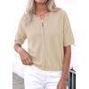 imagePRETTYGARDEN Women Spring Short Sleeve Cardigan Sweaters Button Down Knit Shirt Blouse Dressy Casual Tops 2026 Summer OutfitsLight Khaki
