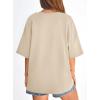 imagePRETTYGARDEN Womens 2026 Spring Going Out Tops Casual Short Sleeve Crewneck Loose Fit Basic Oversized T Shirts Summer OutfitsApricot