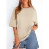 imagePRETTYGARDEN Womens 2026 Spring Going Out Tops Casual Short Sleeve Crewneck Loose Fit Basic Oversized T Shirts Summer OutfitsApricot