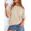 imagePRETTYGARDEN Womens 2026 Spring Going Out Tops Casual Short Sleeve Crewneck Loose Fit Basic Oversized T Shirts Summer OutfitsApricot