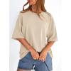 imagePRETTYGARDEN Womens 2026 Spring Going Out Tops Casual Short Sleeve Crewneck Loose Fit Basic Oversized T Shirts Summer OutfitsApricot