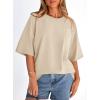 imagePRETTYGARDEN Womens 2026 Spring Going Out Tops Casual Short Sleeve Crewneck Loose Fit Basic Oversized T Shirts Summer OutfitsApricot