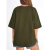imagePRETTYGARDEN Womens 2026 Spring Going Out Tops Casual Short Sleeve Crewneck Loose Fit Basic Oversized T Shirts Summer OutfitsArmy Green