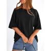 imagePRETTYGARDEN Womens 2026 Spring Going Out Tops Casual Short Sleeve Crewneck Loose Fit Basic Oversized T Shirts Summer OutfitsBlack