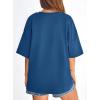 imagePRETTYGARDEN Womens 2026 Spring Going Out Tops Casual Short Sleeve Crewneck Loose Fit Basic Oversized T Shirts Summer OutfitsBlue