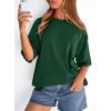 imagePRETTYGARDEN Womens 2026 Spring Going Out Tops Casual Short Sleeve Crewneck Loose Fit Basic Oversized T Shirts Summer OutfitsDark Green