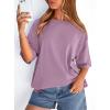 imagePRETTYGARDEN Womens 2026 Spring Going Out Tops Casual Short Sleeve Crewneck Loose Fit Basic Oversized T Shirts Summer OutfitsDark Pink