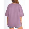 imagePRETTYGARDEN Womens 2026 Spring Going Out Tops Casual Short Sleeve Crewneck Loose Fit Basic Oversized T Shirts Summer OutfitsDark Pink