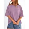 imagePRETTYGARDEN Womens 2026 Spring Going Out Tops Casual Short Sleeve Crewneck Loose Fit Basic Oversized T Shirts Summer OutfitsDark Pink