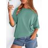 imagePRETTYGARDEN Womens 2026 Spring Going Out Tops Casual Short Sleeve Crewneck Loose Fit Basic Oversized T Shirts Summer OutfitsLight Green