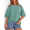 imagePRETTYGARDEN Womens 2026 Spring Going Out Tops Casual Short Sleeve Crewneck Loose Fit Basic Oversized T Shirts Summer OutfitsLight Green