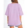 imagePRETTYGARDEN Womens 2026 Spring Going Out Tops Casual Short Sleeve Crewneck Loose Fit Basic Oversized T Shirts Summer OutfitsLight Purple