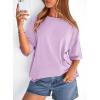 imagePRETTYGARDEN Womens 2026 Spring Going Out Tops Casual Short Sleeve Crewneck Loose Fit Basic Oversized T Shirts Summer OutfitsLight Purple