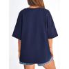 imagePRETTYGARDEN Womens 2026 Spring Going Out Tops Casual Short Sleeve Crewneck Loose Fit Basic Oversized T Shirts Summer OutfitsNavy Blue
