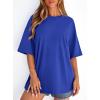 imagePRETTYGARDEN Womens 2026 Spring Going Out Tops Casual Short Sleeve Crewneck Loose Fit Basic Oversized T Shirts Summer OutfitsRoyal Blue
