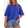 imagePRETTYGARDEN Womens 2026 Spring Going Out Tops Casual Short Sleeve Crewneck Loose Fit Basic Oversized T Shirts Summer OutfitsRoyal Blue