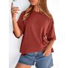 imagePRETTYGARDEN Womens 2026 Spring Going Out Tops Casual Short Sleeve Crewneck Loose Fit Basic Oversized T Shirts Summer OutfitsRust Red