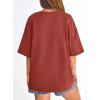 imagePRETTYGARDEN Womens 2026 Spring Going Out Tops Casual Short Sleeve Crewneck Loose Fit Basic Oversized T Shirts Summer OutfitsRust Red