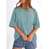 imagePRETTYGARDEN Womens 2026 Spring Going Out Tops Casual Short Sleeve Crewneck Loose Fit Basic Oversized T Shirts Summer OutfitsSage Green