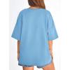 imagePRETTYGARDEN Womens 2026 Spring Going Out Tops Casual Short Sleeve Crewneck Loose Fit Basic Oversized T Shirts Summer OutfitsSky Blue