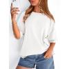 imagePRETTYGARDEN Womens 2026 Spring Going Out Tops Casual Short Sleeve Crewneck Loose Fit Basic Oversized T Shirts Summer OutfitsWhite