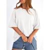 imagePRETTYGARDEN Womens 2026 Spring Going Out Tops Casual Short Sleeve Crewneck Loose Fit Basic Oversized T Shirts Summer OutfitsWhite