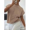 imagePRETTYGARDEN Womens 2026 Spring Sweater Vest Trendy Flower Knit Short Sleeve Cute Pullover Tank Tops Summer Fashion ClothingGrey Khaki