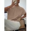 imagePRETTYGARDEN Womens 2026 Spring Sweater Vest Trendy Flower Knit Short Sleeve Cute Pullover Tank Tops Summer Fashion ClothingGrey Khaki
