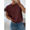 imagePRETTYGARDEN Womens 2026 Spring Sweater Vest Trendy Flower Knit Short Sleeve Cute Pullover Tank Tops Summer Fashion ClothingRed Brown