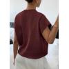 imagePRETTYGARDEN Womens 2026 Spring Sweater Vest Trendy Flower Knit Short Sleeve Cute Pullover Tank Tops Summer Fashion ClothingRed Brown