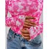 imagePRETTYGARDEN Womens Long Sleeve Going Out Tops 2026 Spring Y2K Clothes Mesh Floral Fitted Shirts Date Night OutfitFloral White Rose Pink