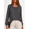 imagePRETTYGARDEN Womens Long Sleeve Shirts Lace Tops 2026 Spring Fashion Outfits Dressy Casual Blouses Work ClothesGrey