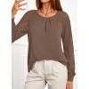 imagePRETTYGARDEN Womens Long Sleeve Shirts Lace Tops 2026 Spring Fashion Outfits Dressy Casual Blouses Work ClothesLight Brown