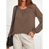 imagePRETTYGARDEN Womens Long Sleeve Shirts Lace Tops 2026 Spring Fashion Outfits Dressy Casual Blouses Work ClothesLight Brown