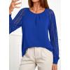 imagePRETTYGARDEN Womens Long Sleeve Shirts Lace Tops 2026 Spring Fashion Outfits Dressy Casual Blouses Work ClothesRoyal Blue