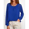 imagePRETTYGARDEN Womens Long Sleeve Shirts Lace Tops 2026 Spring Fashion Outfits Dressy Casual Blouses Work ClothesRoyal Blue