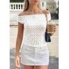 imagePRETTYGARDEN Womens Off The Shoulder Tops 2026 Summer Y2K Clothes Going Out Shirts Ruched Tank Top Date Night OutfitsPolka Dot White Black