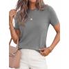 imagePRETTYGARDEN Womens Short Sleeve Sweaters 2026 Spring Crew Neck Knit Work Shirts Business Casual Tops Summer Fashion ClothesGrey