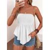 imagePRETTYGARDEN Womens Strapless Smocked Tube Tops Summer 2026 Trendy Flowy Peplum Bandeau Shirts Going Out Date Spring ClothesWhite