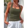 imagePRETTYGARDEN Womens Summer Halter Tank Tops 2026 Y2K Sleeveless Slim Fitted Backless Shirts Going Out Spring Workout ClothesArmy Green