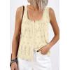 imagePRETTYGARDEN Womens Tank Tops 2026 Summer Button Down Shirts Embroidered Eyelet Dressy Casual Blouses Beach Vacation ClothesBeige