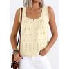 imagePRETTYGARDEN Womens Tank Tops 2026 Summer Button Down Shirts Embroidered Eyelet Dressy Casual Blouses Beach Vacation ClothesBeige